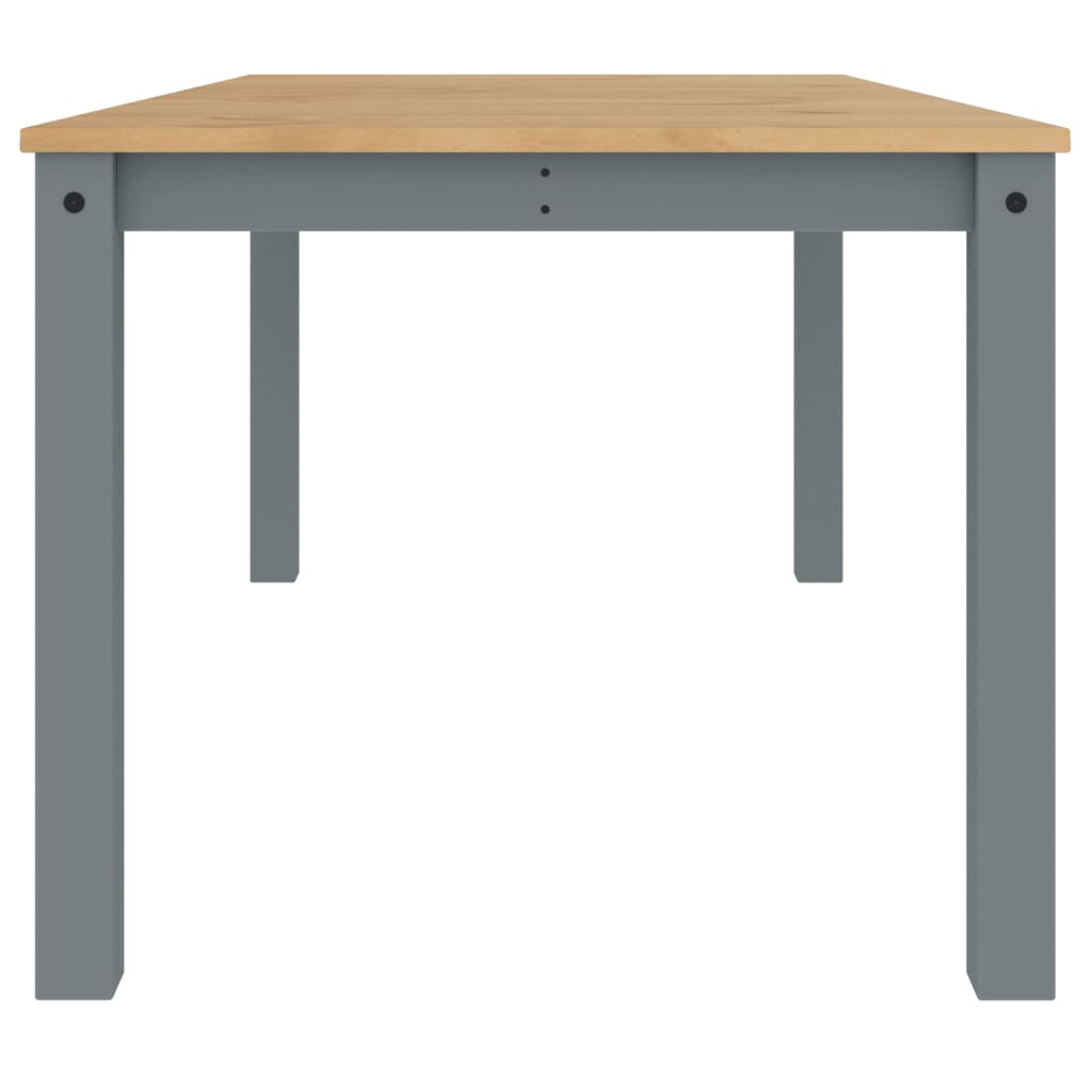 Mesa De Comedor Panama Madera Maciza De Pino Gris 180x90x75 Cm_3