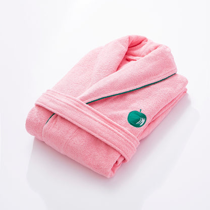Albornoz L/xl 380gsm 100%algodon Rosa Con Manzana Verde Benetton Fruits Be_3