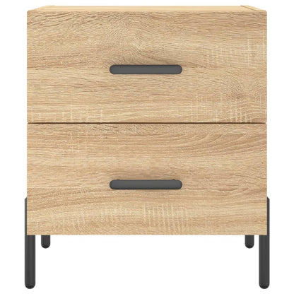 Mesita Noche 2 Uds Madera Ingeniería Roble Sonoma 40x35x47,5 Cm_4
