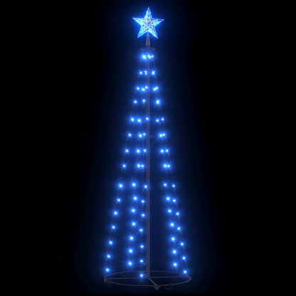 Árbol Cono De Navidad 84 Leds Decoración Azul 50x150 Cm / Vetonek_3