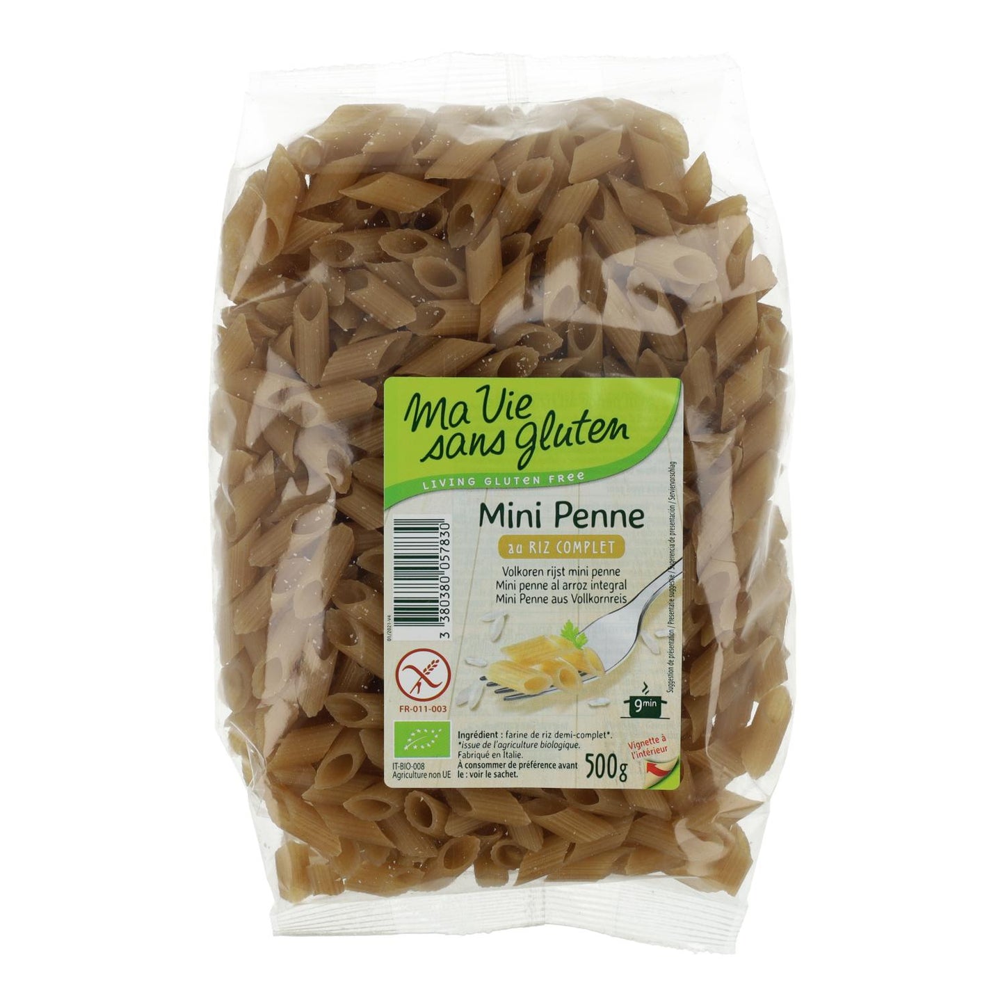 Mini Noodles de Arroz Integral Sem Glúten Ma Vie Sans Gluten 500 g