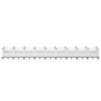 Jardinera Con Clavijas Pp Blanco 363,5x43,5x43,5 Cm_2