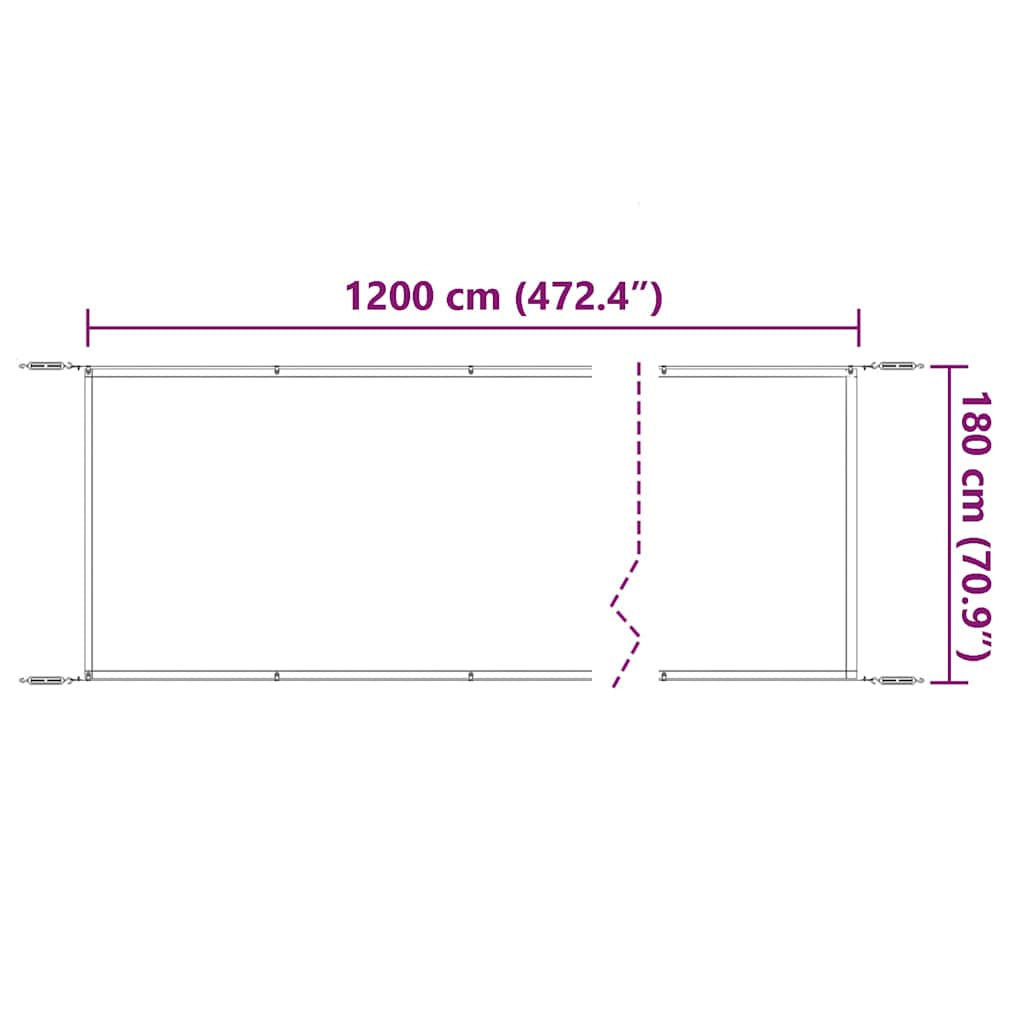 Vidaxl Toldo Vertical Beige 180x1200 Cm Tela Oxford_2