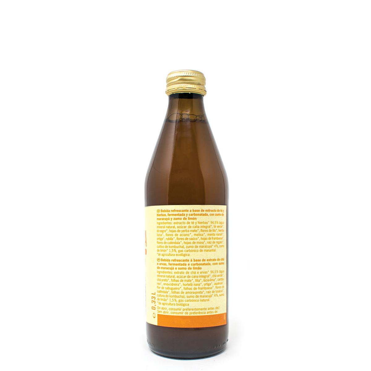 Kombucha Biológica de Maracujá e Limão Voelkel 330 ml