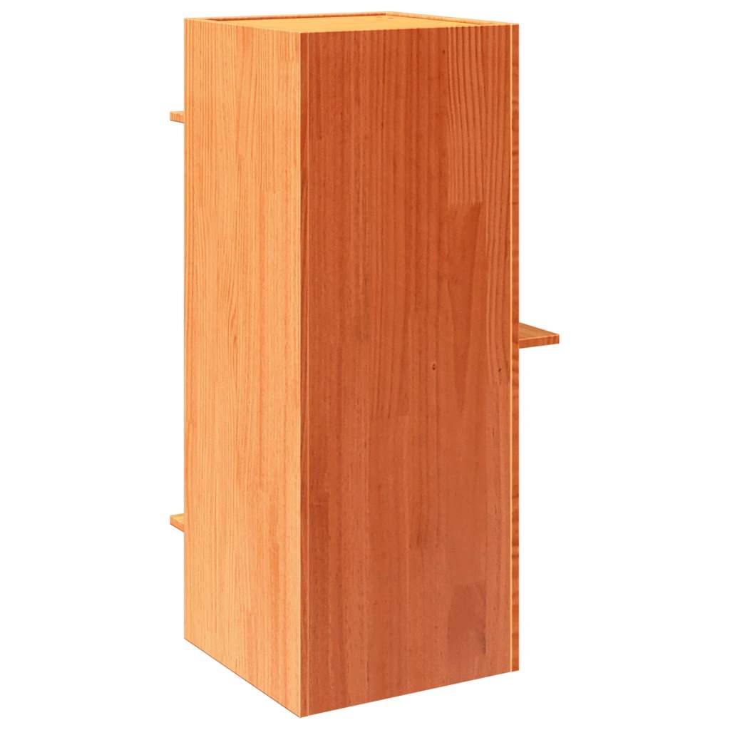 Casa Para Gatos Cera Marrón 43x43x90 Cm Madera Maciza Pino_4