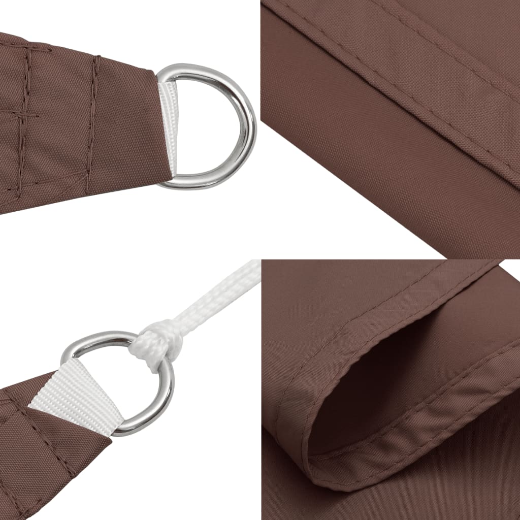 Toldo De Vela Triangular Tela Oxford Marrón 2,5x2,5x3,5 M_4