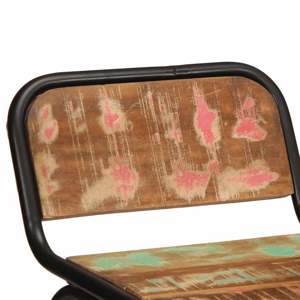 Taburetes De Barra 4 Uds 46x35,5x80 Madera Maciza Reciclada_3
