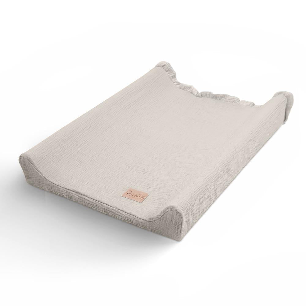 Funda De Cambiador Muselia Algodón 100% Cotton Color Beige_1