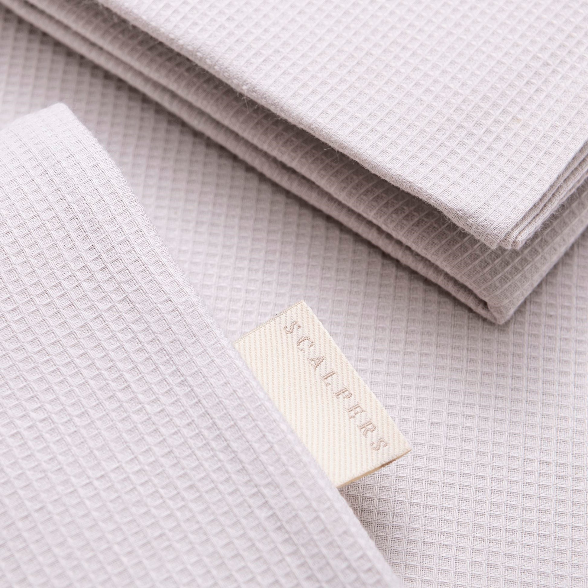 Set Cama Waffle (funda Nordica 260x240cm + 2 Fundas Almohada  50x105cm) 100% Algodón 144gsm Gris Cierre De Botone Shaze Scalpers Home