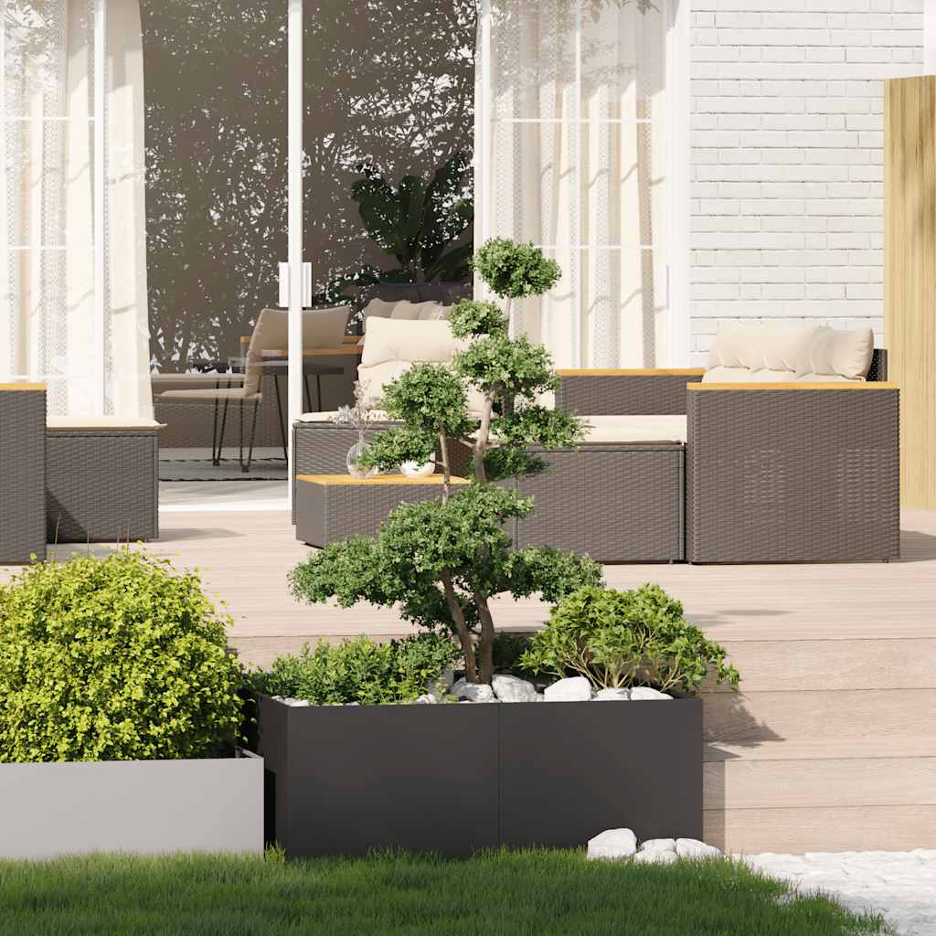 Jardinera Acero Negro 100x100x40 Cm_2