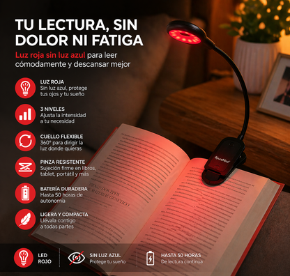 Lámpara De Luz De Lectura Roja_1