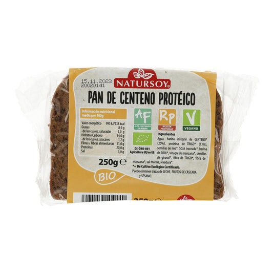Pão de Centeio Proteico ECO, 250 g. Natursoy
