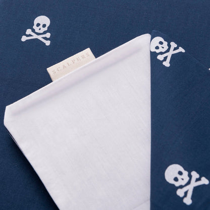 Set Cama (funda Nórdica 155x220cm + Funda Almohada 45x110cm) 100% Algodón 200tc Navy Calaveras Scalpers Home_5