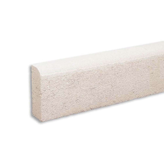 Bordillo Decorativo 100x20 Cm. / Palet 30 Unidades / Arista Curva / Blanco Crema_0