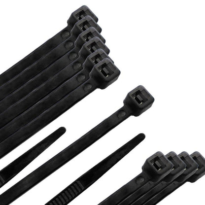Brida Nylon 100%. Color Negro 2,5 X 100 Mm. Bolsa 100 Unidades. Abrazadera Plastico, Organizador Cables, Alta Resistencia_0