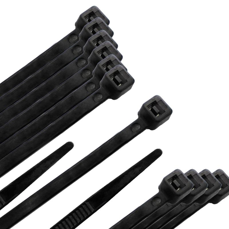 Brida Nylon 100%. Color Negro 2,5 X 135 Mm. Bolsa 100 Unidades. Abrazadera Plastico, Organizador Cables, Alta Resistencia_0