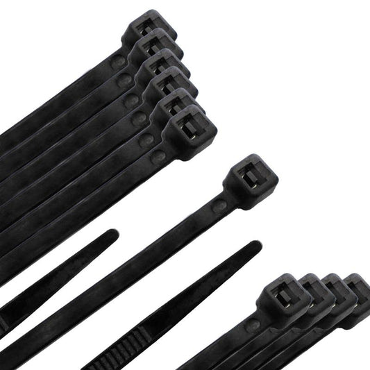 Brida Nylon 100%. Color Negro 2,5 X 135 Mm. Bolsa 100 Unidades. Abrazadera Plastico, Organizador Cables, Alta Resistencia_0