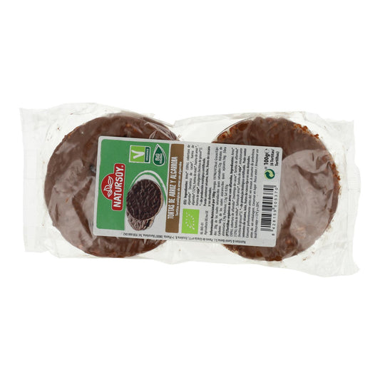 Bolinhos de arroz com alfarroba, 100 g. Natursoy