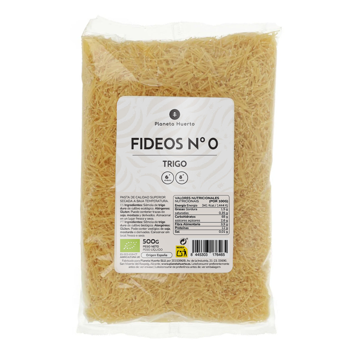 Macarrão de Trigo Biológico Planeta Huerto nº 0 500g