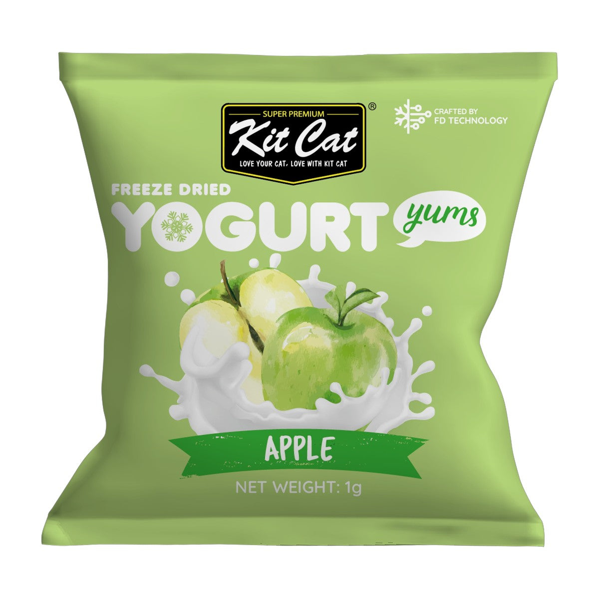 Kit Cat Yogurt Yums Liofilizado Manzana 10g (10 unidades)