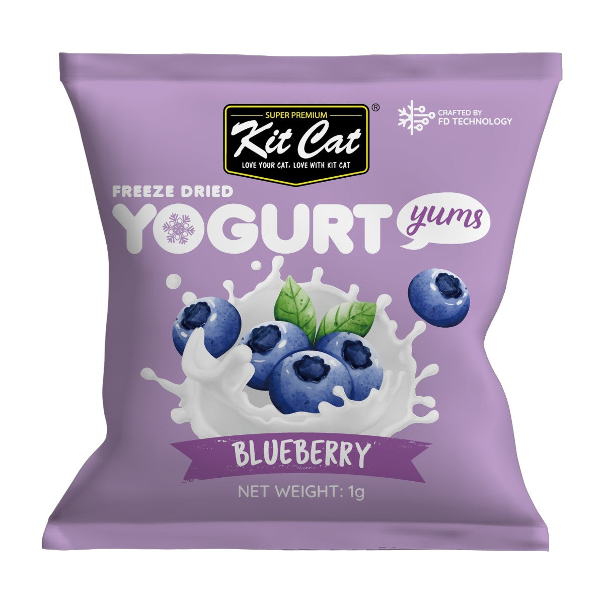 Kit Cat Yogurt Yums Liofilizado Arándano 10g (10 unidades)
