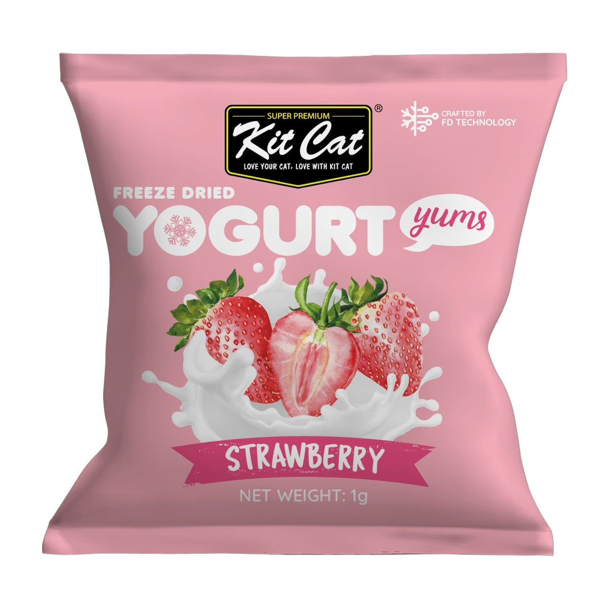 Kit Cat Yogurt Yums Liofilizado Fresa 10g (10 unidades)