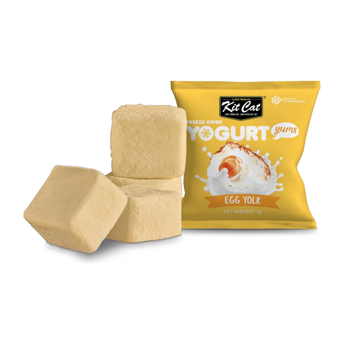 Kit Cat Yogurt Yums Liofilizado Yema de Huevo 10g (10 unidades)