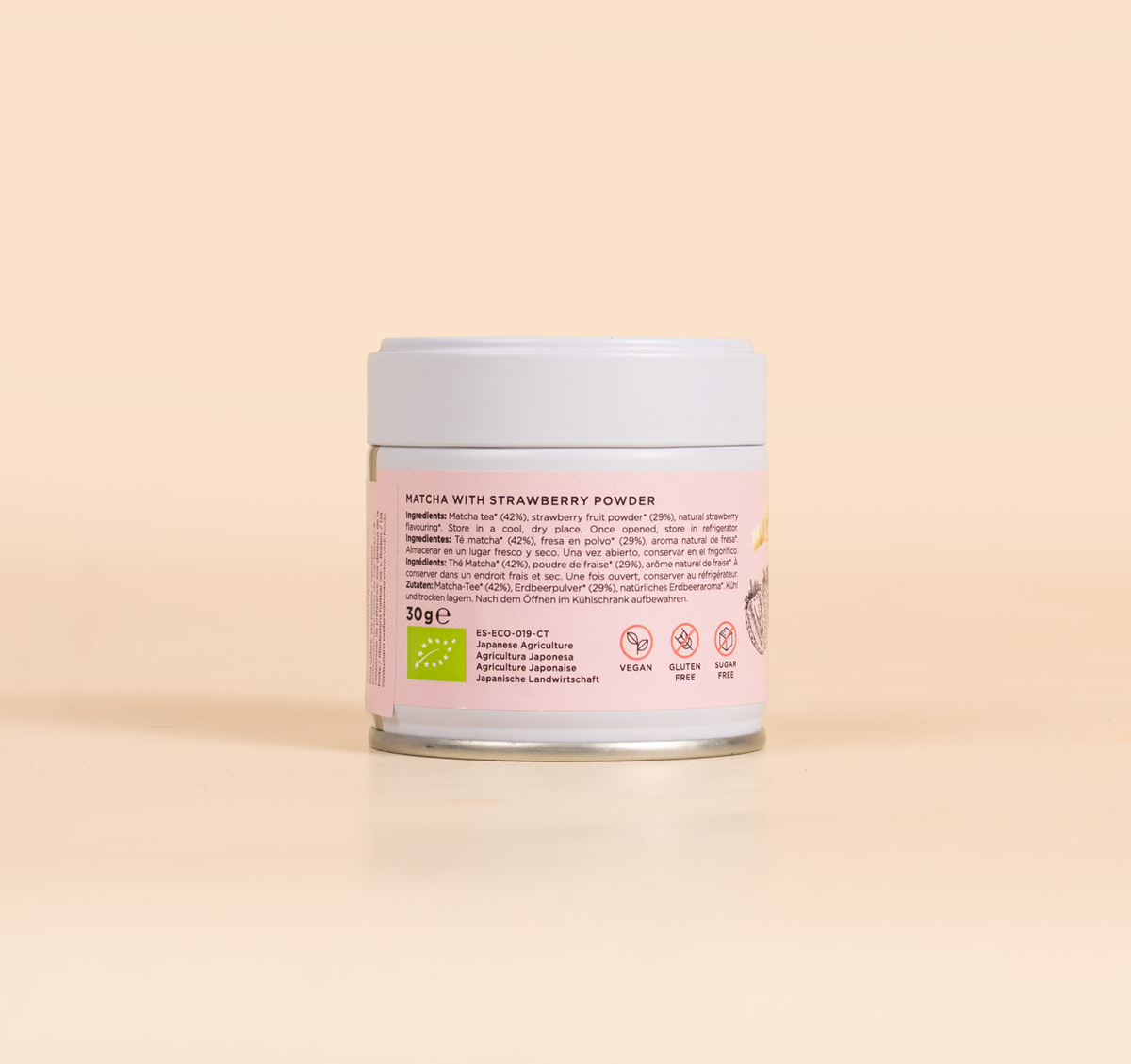 Etiquetado Té Matcha Fresa Matcha & CO 30 g