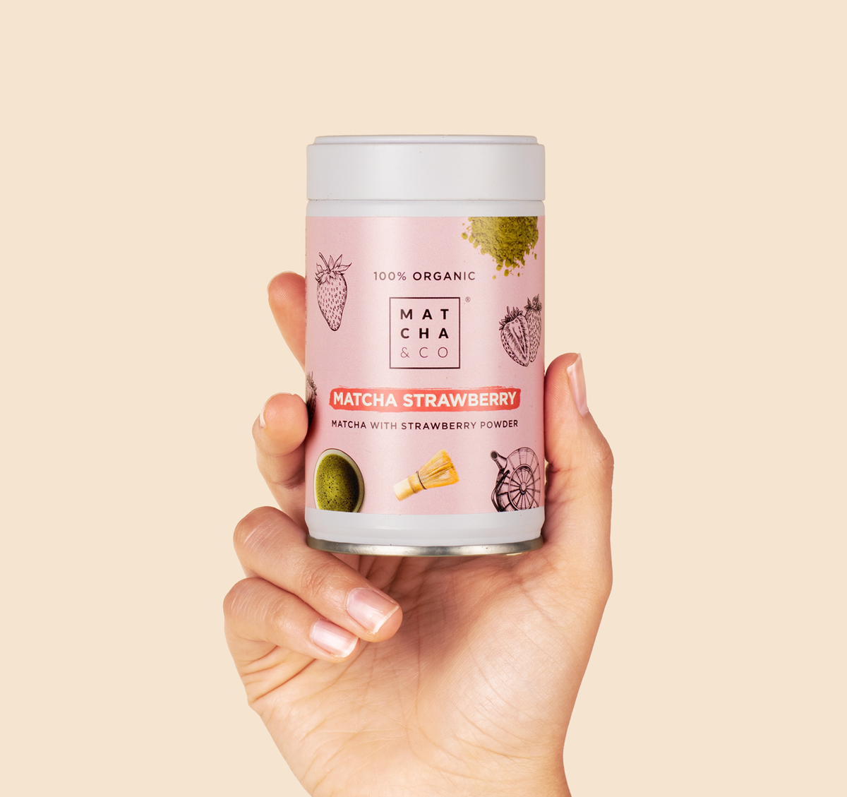 Té Matcha Fresa ecológico Matcha & CO 30 g