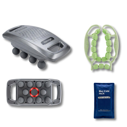 Cofre De Recuperación Muscular – Pistola De Masaje + Rodillo Muscular + Pack De Gel Caliente/frío Antidolor_0