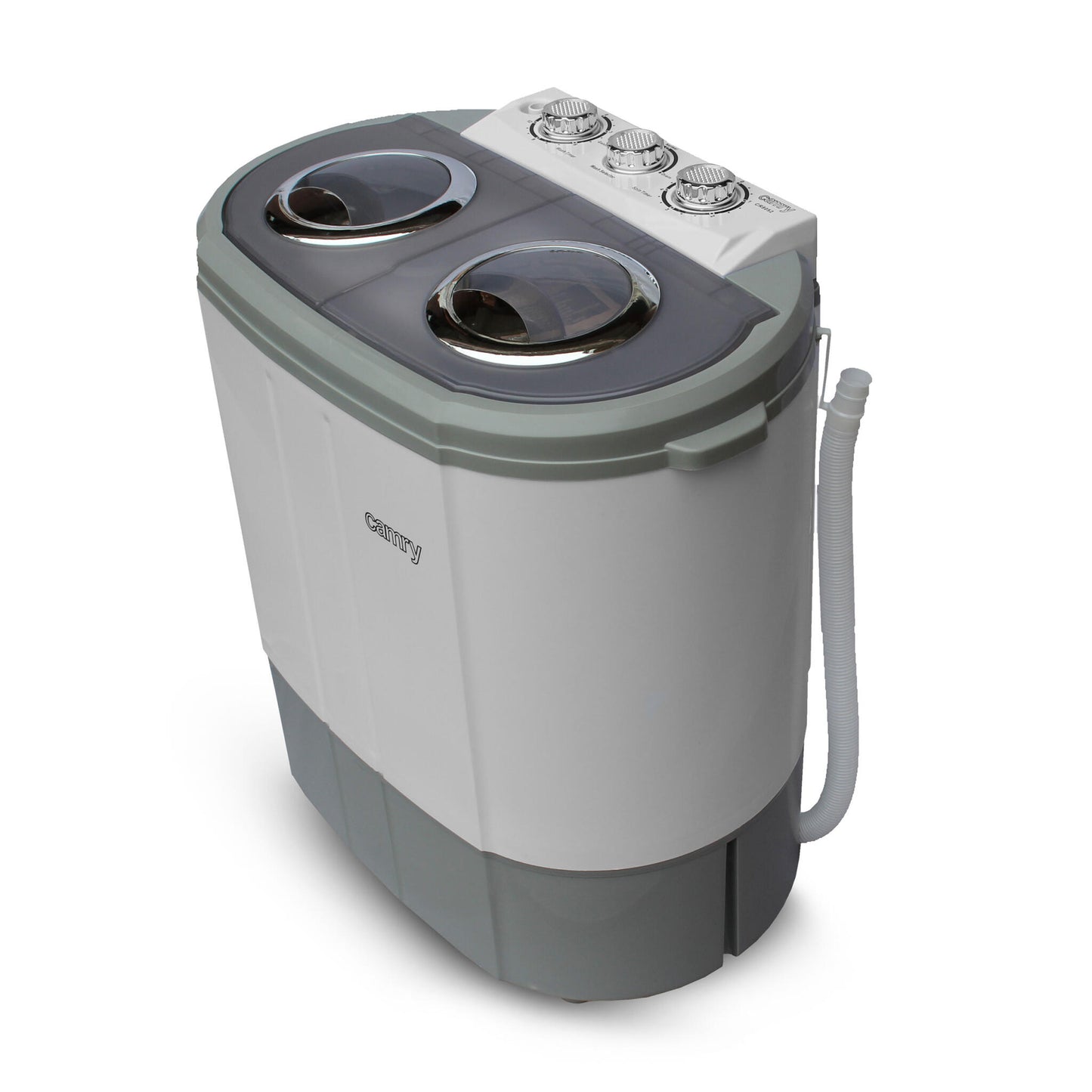 Mini Lavadora Centrifugadora Portátil, 3kg Lavado, 2 Compartimentos, Programa Lavado 15m Camry Cr 8052, Blanco/gris_1