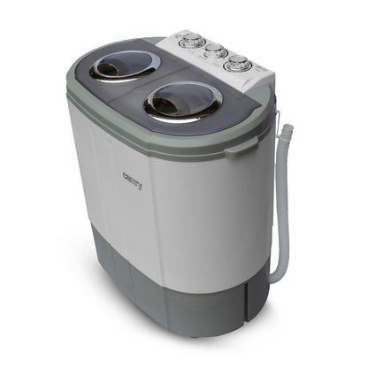 Mini Lavadora Centrifugadora Portátil, 3kg Lavado, 2 Compartimentos, Programa Lavado 15m Camry Cr 8052, Blanco/gris_1