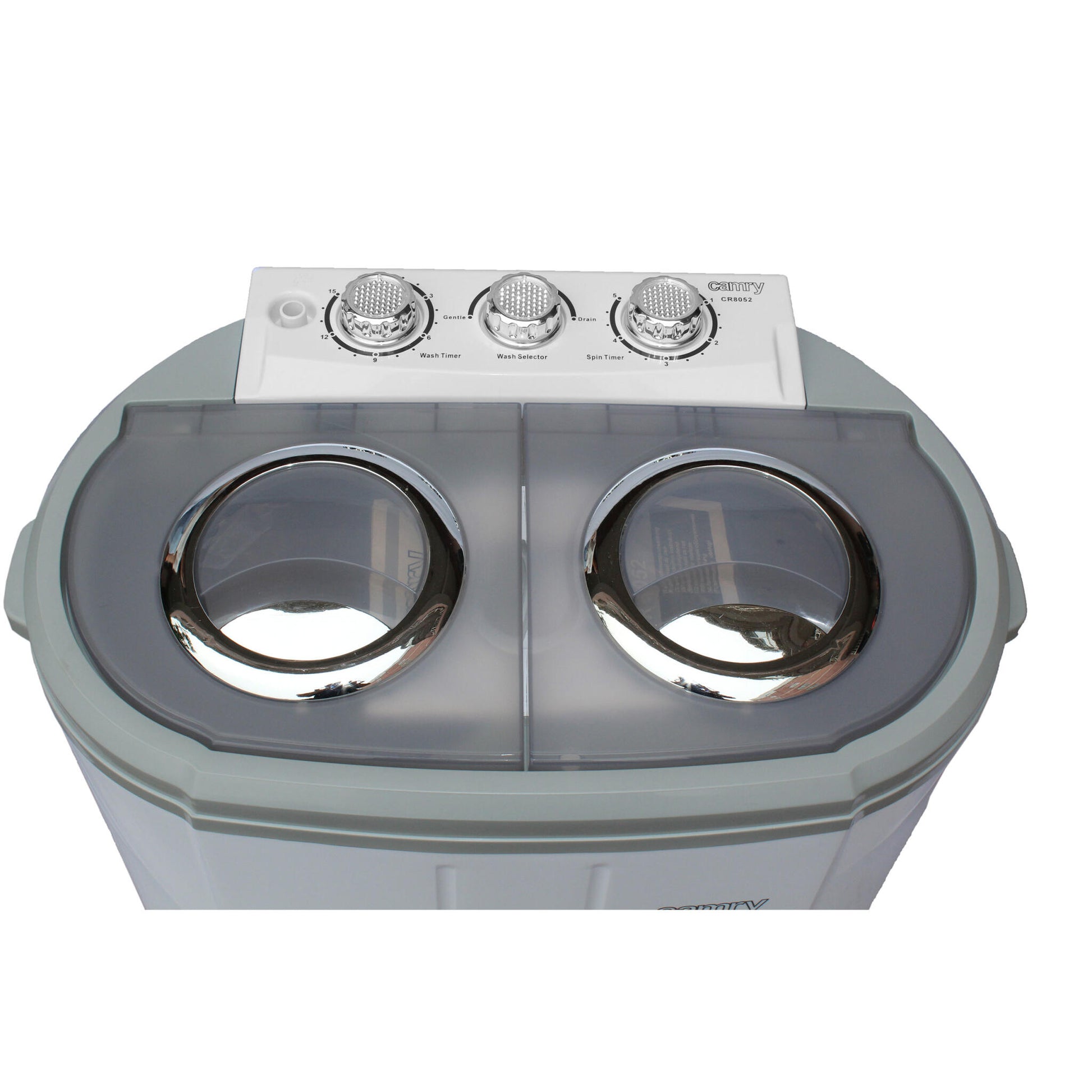 Mini Lavadora Centrifugadora Portátil, 3kg Lavado, 2 Compartimentos, Programa Lavado 15m Camry Cr 8052, Blanco/gris_2