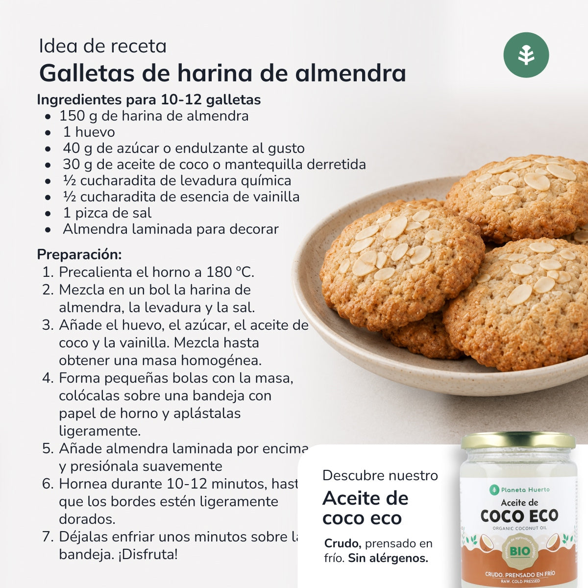 Farinha de Amêndoa Sem Glúten ECO Planeta Huerto 400gr