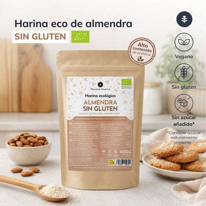 Farinha de Amêndoa Sem Glúten ECO Planeta Huerto 400gr