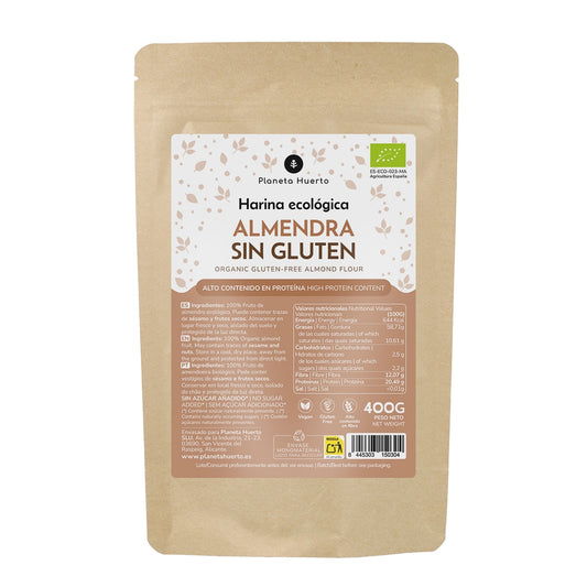 Farinha de Amêndoa Sem Glúten ECO Planeta Huerto 400gr