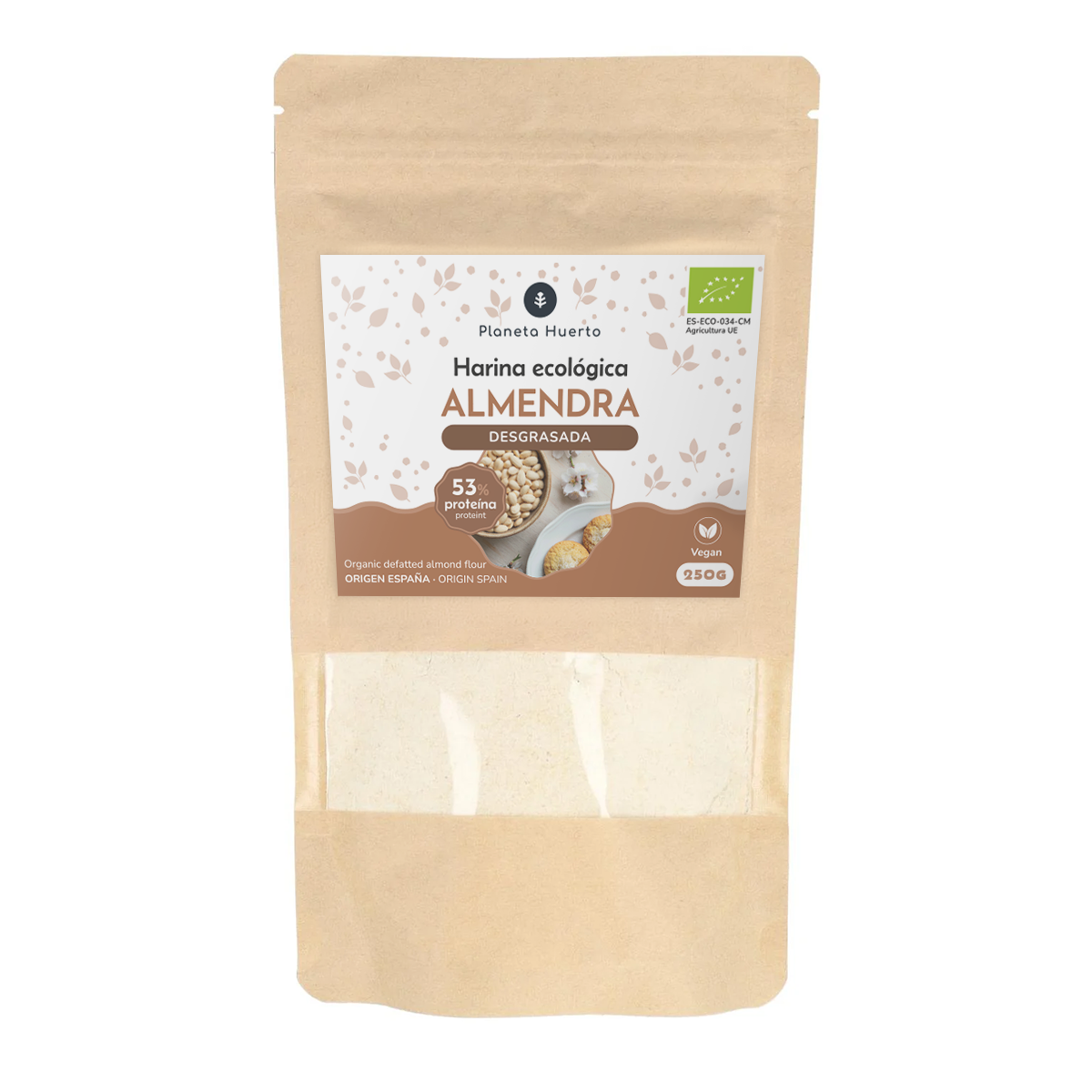 Farinha de amêndoa desengordurada Planeta Huerto ECO 250 g