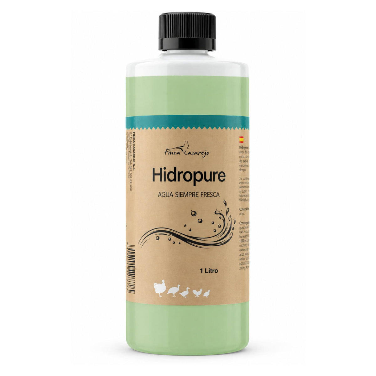 Hidropure 1L – Complemento líquido con ácidos orgánicos para Aves y Otros Animales – Apoyo en la higiene del Agua_0