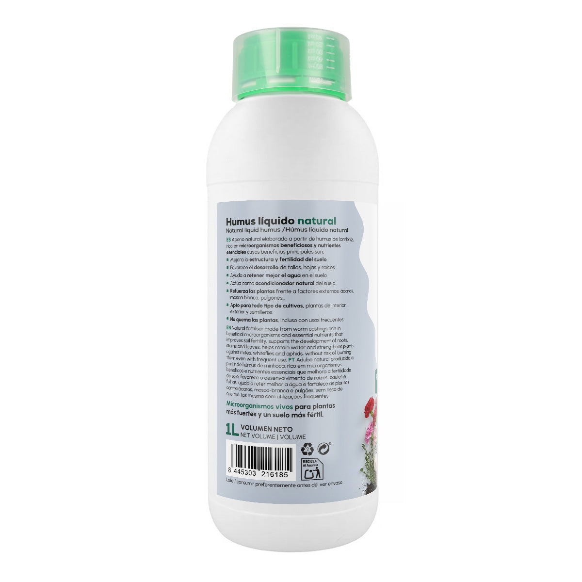 Humus Líquido Concentrado Bioestimulante Natural 1L Planeta Huerto