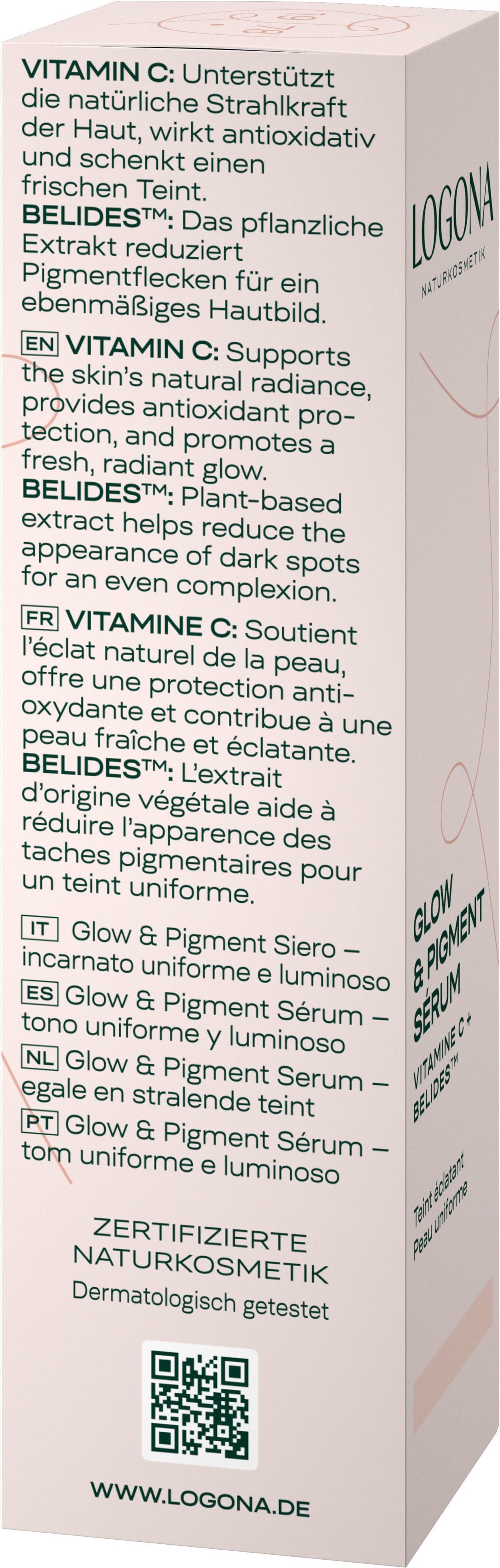 Serum facial glow & pigment Logona 30 ml