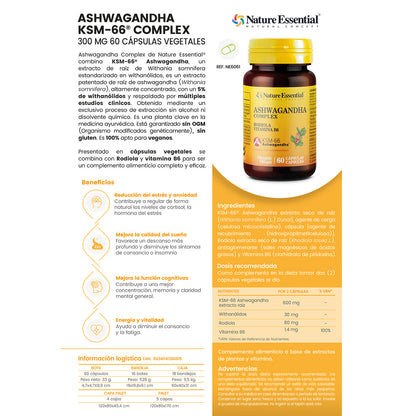 Ashwagandha complex KSM-66 ® 60 capsulas vegetales