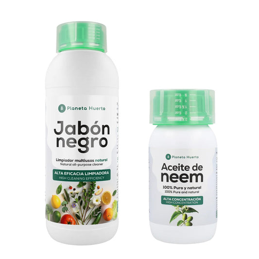Pack Jabón Potásico Negro 1L + Aceite de Neem 250 ml Planeta Huerto