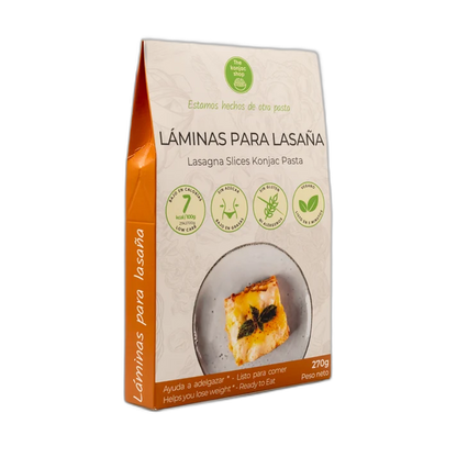Folhas de lasanha konjac The Konjac Shop 200g