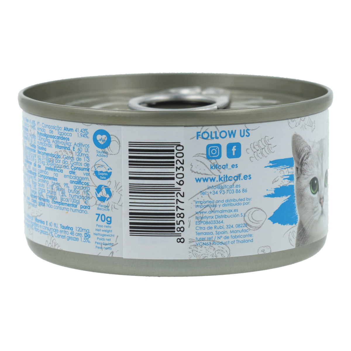 Pack 24x Kit Cat Lata Gravy - Atún Classic 70 g Comida húmeda para gatos en salsa