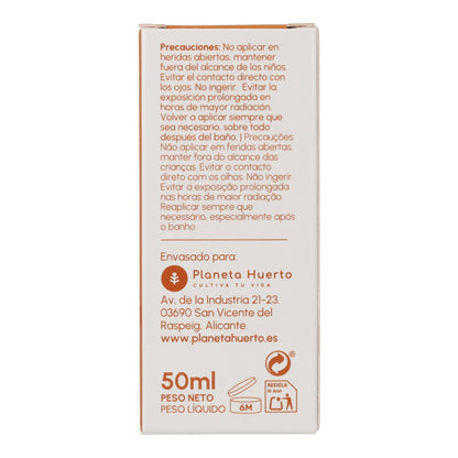 Creme Protetor Solar Facial 100% Mineral Planeta Huerto FPS 50 50 ml