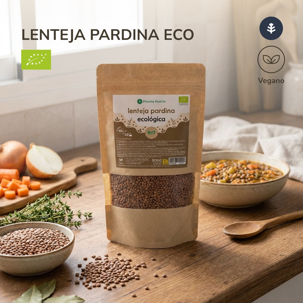 Lenteja Pardina ECO Planeta Huerto 500 g