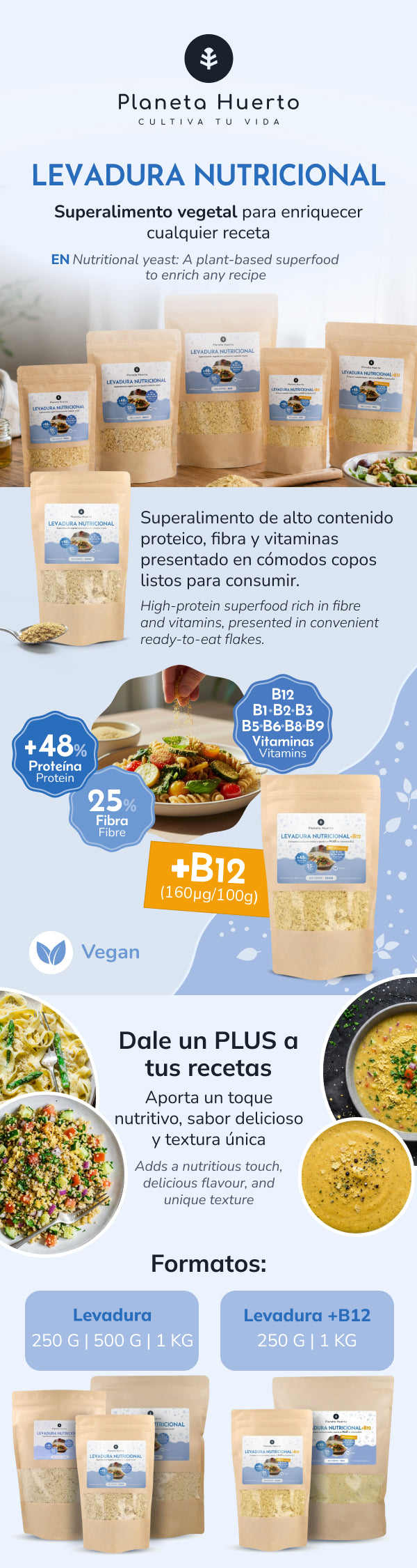 Levedura Nutricional Planeta Huerto 500 g
