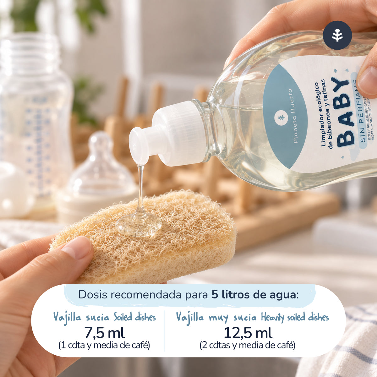 Baby Limpiador de biberones, tetinas y chupetes ECO Planeta Huerto 500 ml