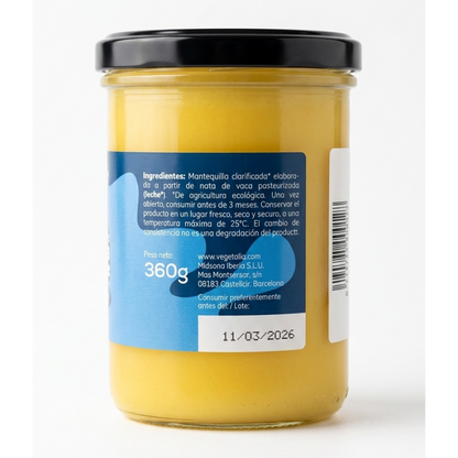Ghee Manteiga Clarificada 100% natural Vegetalia 450 ml