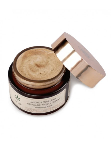 Mascarilla facial detox ayurveda con Arcilla y Cáñamo Soultree 50 g